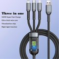 thumbnail image 4 of 3 in 1 Transparent Luminous Charging Cable Portable Stable Charging Cord for Phone Laptops, 4 of 5