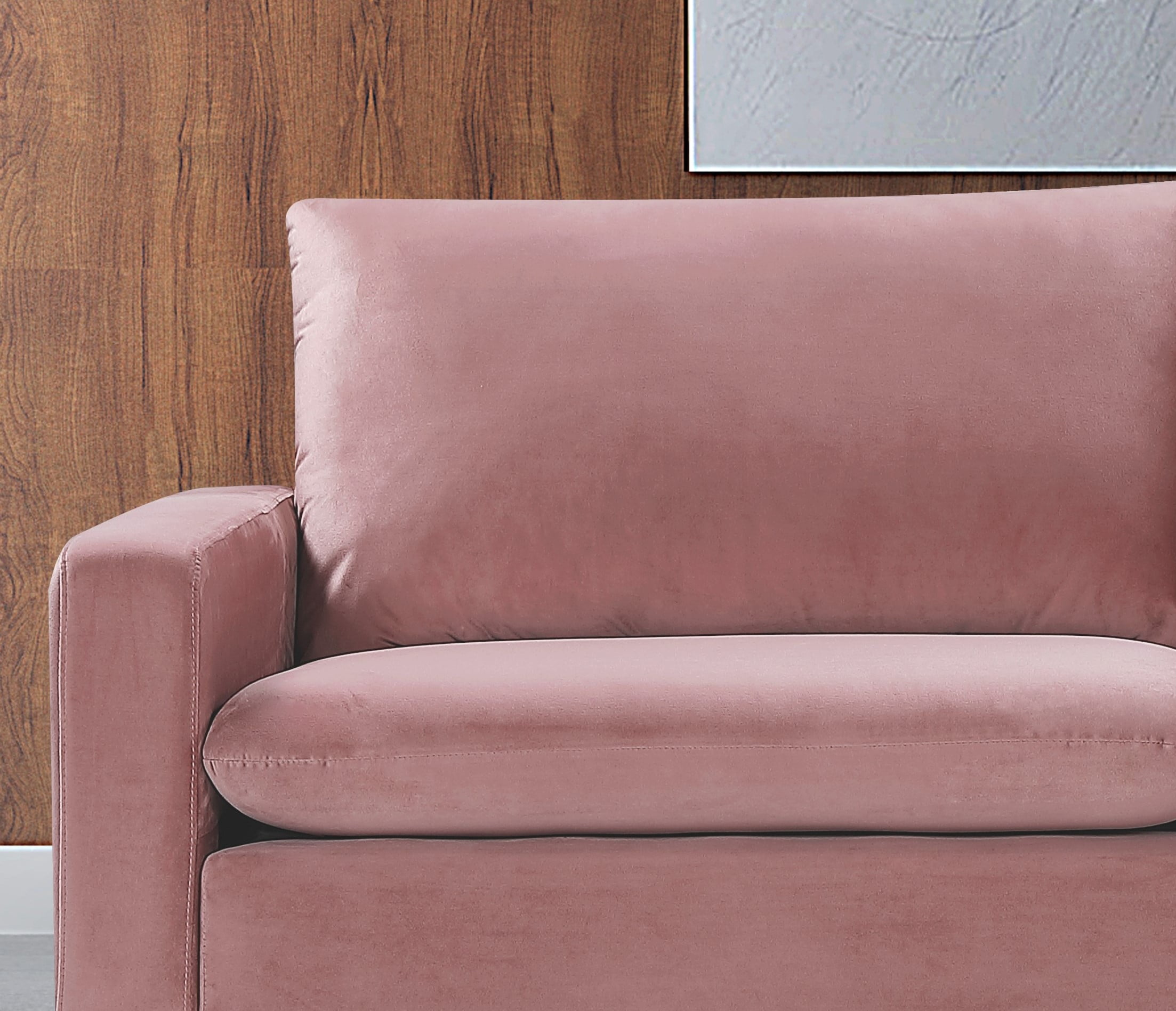 Uspridefurniture Buchholz 54.7'' Velvet Square Arm Loveseat,Pink