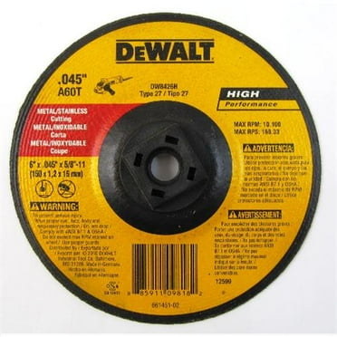 DW8426H - CUTTER CIRCULAR METAL 6INCH THICK .045IN ARBOR HOLE:5/8-11IN