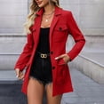 thumbnail image 6 of FDGIU Women's Notched Lapel Multi Pocket Trench Coat, Long Sleeve Two Button Mid Length Casual Cargo Jacket with Flap Pockets for 2026 Spring Fall Daily Travel Layering, 6 of 6