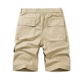 thumbnail image 3 of CaComMARK PI Cargo Shorts for Men Casual Workwear Shorts Loose Summer Outdoor Sports Pants Half Shorts Pants Khaki 16(4XL), 3 of 6