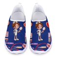 thumbnail image 1 of Zapatillas antideslizantes con estampado de enfermera de dibujos animados, zapatillas de malla ligeras y sin cordones, zapatillas cómodas para caminar de verano para adultos y niños, zapatos planos, 1 of 5