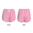 thumbnail image 3 of Salouo Snowflake pink backgrounds Print Women's 2 in 1 Running Shorts Double-Layer Shorts Athletic Workout Gym Yoga Shorts Running Shorts for Women-Small, 3 of 7