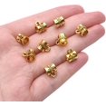 thumbnail image 6 of Aylifu 100pcs Bails Beads, Tibetan Big Hole Bail Tube Bead Loose Spacer Beads Hanger Connector for European Charm Bracelet Jewelry Making,Antique Gold, 6 of 7