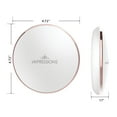 thumbnail image 2 of Impressions Coco LED Compact Mirror with Dimmer Button, Round Makeup Mini Travel Mirror with 7X Magnifying Glass (White), 2 of 9