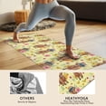 thumbnail image 4 of Yellow Highland Cow Flower Hat Pattern Hot Yoga Mat Towel Non Slip for Hot Yoga - Quick-Drying Yoga Mat Cover with 4 Corner Pockets with Travel Bag - Hot Yoga Towel Non Slip 70"x26", 4 of 6