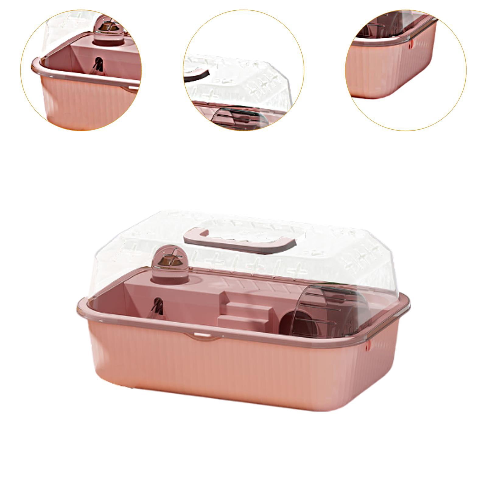 balikha Small Animal Cage, Hamster Living Space, Portable Ventilation, Water Bottle, Pet Exercise, Playhouse, Pet Transport Box for Mouse Mice