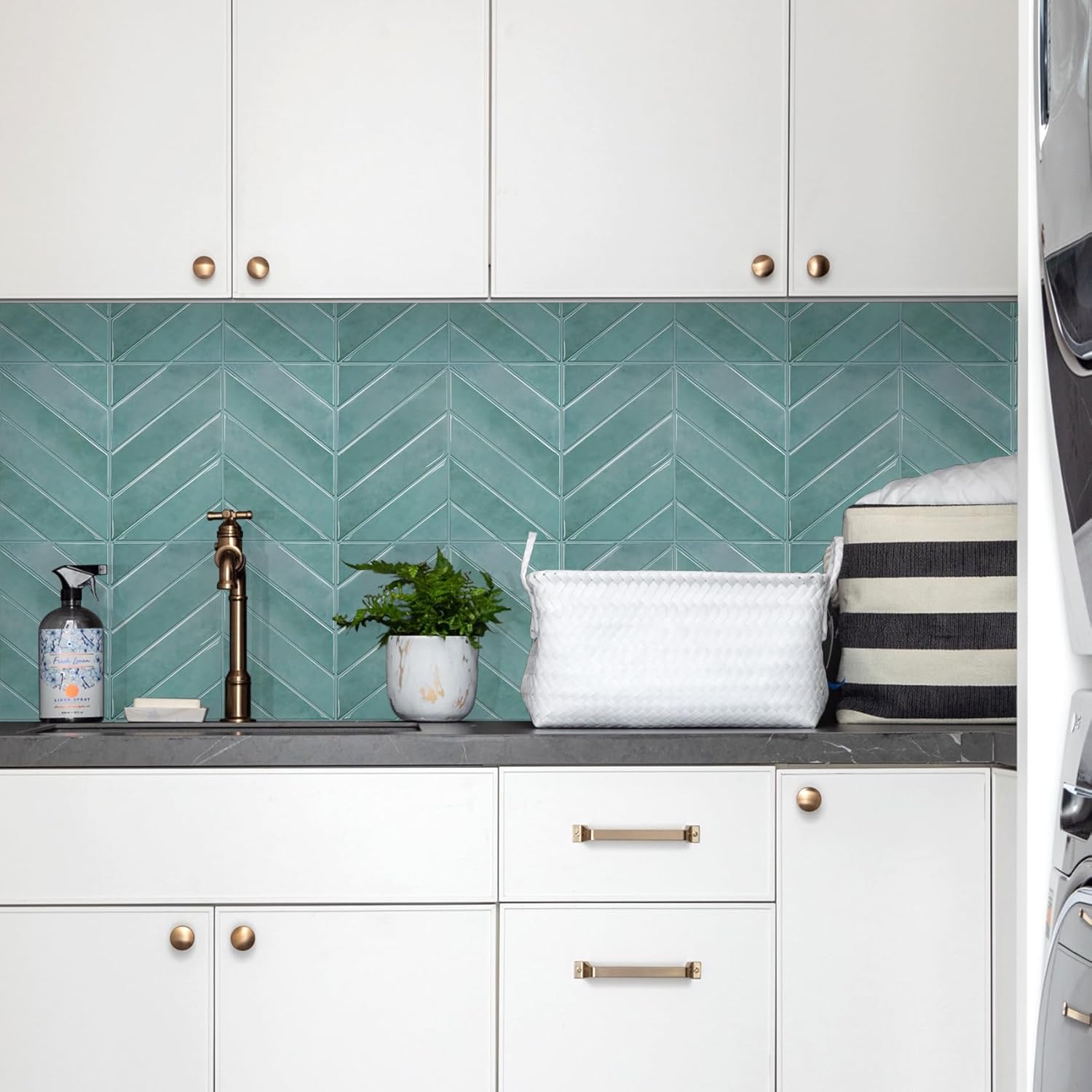 FLOLEOPA Peel and Stick Backsplash - 20 Sheets of 11.4" x 9" - 3D Adhesive Peel and Stick Tile Backsplash for Kitchen, Bathroom, Wall Tile