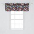 thumbnail image 2 of Ambesonne Cartoon Window Valance, Joyful Smiling Sun Clouds, 54" X 18", Multicolor, 2 of 3