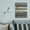 thumbnail image 2 of Stupell Industries Rustic Family House Rules Green Brown Tan Canvas Wall Art by Kim Allen, 2 of 6