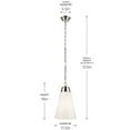 thumbnail image 6 of 52661PN Kichler Lighting Marsailli - 1 Light Pendant-19 Inch Tall and 11.5 Inch Wide-Polished Nickel Finish-Cased Opal Glass Color, 6 of 6