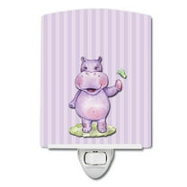 Caroline's Treasures BB7147CNL Hippopotamus Ceramic Night Light, 6x4x3", multicolor