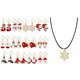 thumbnail image 1 of 12 Paires Boucles D'oreilles Pendantes De Goutte De Nol Stud De Nol Ensemble De Bijoux Boucles D'oreilles De Cadeau De Nol Pour Femmes Filles Enfants, 1 of 5