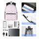 thumbnail image 4 of Balery Pink Paw Mochila para Mujeres y Hombres, Mochila Ligera Casual para Viajes, Mochila Clásica Básica para la Universidad, 4 of 6