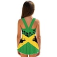 thumbnail image 2 of FOR U DESIGNS Girls One Piece Swimsuit with Skirt Quick Dry Tropical Kids Bathing Suit Swimwear Skirted Bathing Suit, Jamaica Flag Palm Tree, 2 of 7