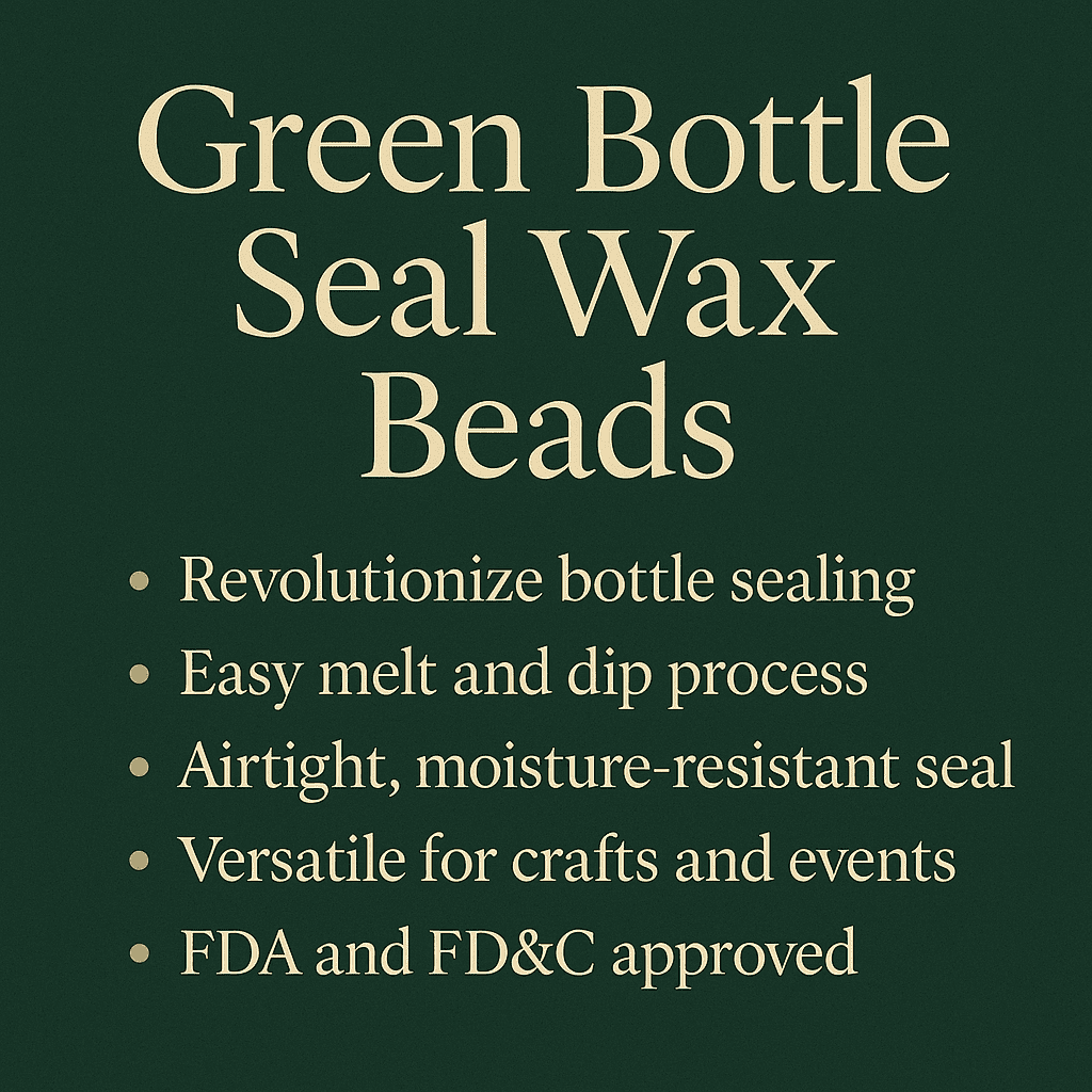 LD Carlson Green Bottle Seal Wax Beads 1 lb