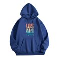 thumbnail image 1 of Femmes Plain Basics Brushed Letters Ample Fit Sweatshirts Manches Longues Poches Épaules Pulls, 1 of 2