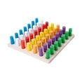 thumbnail image 3 of Socket Cylinders Toy Wooden Finger Training Board Color Recognition Fine Motor Skills for Preschool Kids, 3 of 9