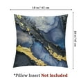 thumbnail image 4 of nygtbtfer Modern Abstract Marble Blue and Gold Farmhouse Throw Pillow  Pillow Case Soft Cushion Covers Set of 2 for Sofa Bed Bedroom Car Chair Living Room Home Decorative White, 4 of 7