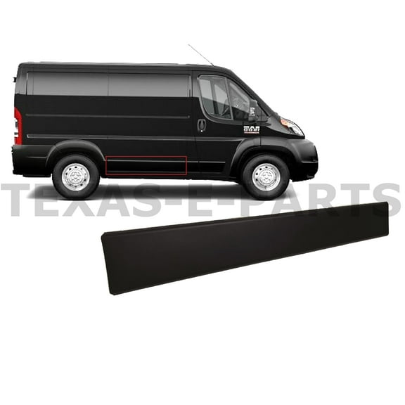 2019 2020 2021 2022 Compatible with Ram Promaster 1500 2500 3500 Side Door Molding Trim Sliding Black R RH Right Passenger Side