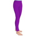 thumbnail image 4 of Fldy Youth Girls' Athletic Dance Leggings Kids Solid Compression Pants Running Active Yoga Tights Purple 10, 4 of 6