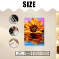 thumbnail image 2 of Framed Canvas Art Wall Decor Canvas Prints Pictures Wall Art,Sunflower On Colorful Background With Reflection Artwork for Home Decor, Living Room, Office-12x16 Inches, 2 of 4
