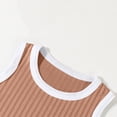 thumbnail image 4 of ITSAME Boys Outfit Set, Crewneck Printed Tank Top and Shorts Summer Casual Comfort Clothes 2-Piece Coffee Size 2-3T, 4 of 7