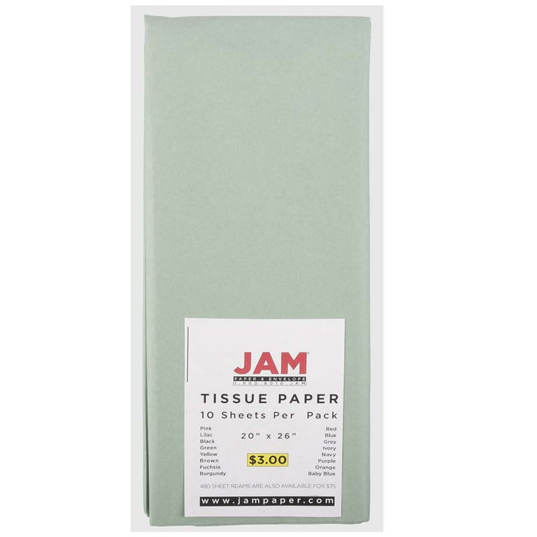 Carte dozio – Sage Green Tissue Paper – 50 Sheets A CONF. – F. to 76 cm x  100 – 21 gr/mq