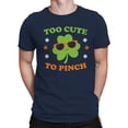 thumbnail image 2 of Too Cute to Pinch Fun St. Patricks Day Shamrock Design Men's T-shirt, 2 of 3