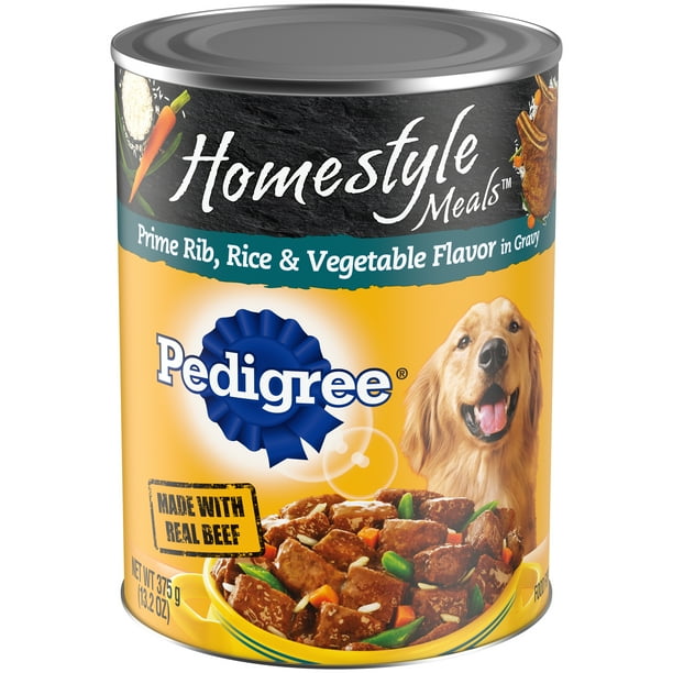 PEDIGREE Homestyle Meals Adult Canned Wet Dog Food Prime Rib, Rice and