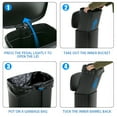 thumbnail image 3 of FOA Ament 13 Gallon Stainless Steel Step Foot Pedal Trash Can in Black, 3 of 14