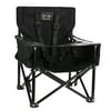 ciao! baby Pug Portable Booster Seat, Safe Feeding Chair with Safety Harness and Carry Bag for Children, Perfect for Kitchen, Dining Room, Restaurants, and More - Black