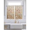 thumbnail image 2 of Kitchen Curtains 54 Inches length, Pastoral Vintage Botanical Window Treatment Curtain Drapes, Spring Summer Floral Decorative Window Curtains for Bedroom Cafe, 52"x54", 2 Panels, 2 of 7