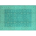 thumbnail image 1 of Ahgly Company Indoor Rectangle Oriental Turquoise Blue Industrial Area Rugs, 7' x 9', 1 of 4