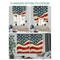 thumbnail image 4 of Vintage American Flag Tie Up Curtains for Windows 63 Inch Length Balloon Curtains Kitchen Adjustable Balloon Window Shade Blue Red White Star US Flag Tie Up Valance Bathroom Curtain Window 42"x63", 4 of 6