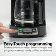 thumbnail image 6 of Hamilton Beach Front Fill 5-Cup Programmable Drip Coffee Maker Machine with Glass Coffee Pot, Cafetera, Black, 6 of 11