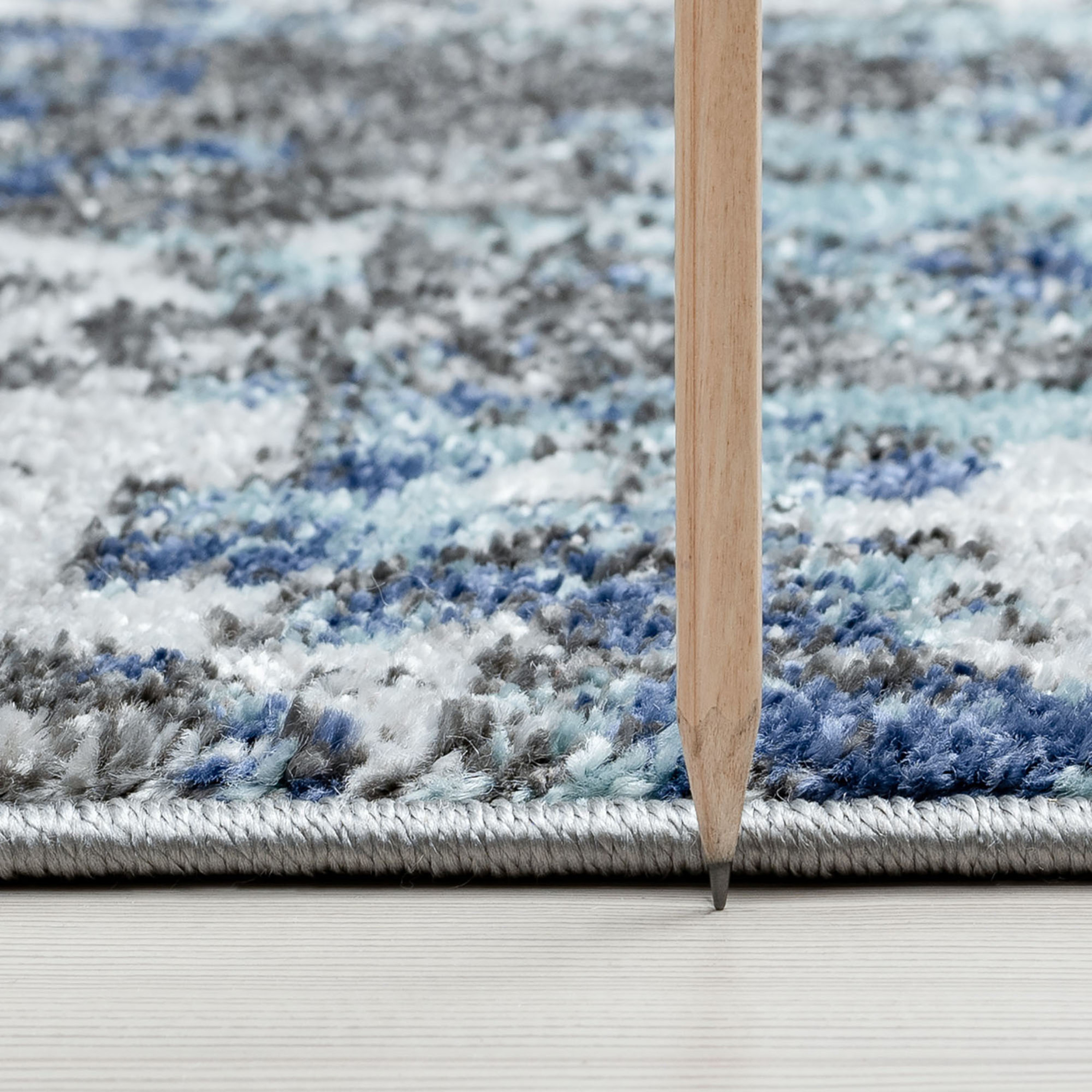 Contemporary 2x3 Area Rug (2' x 3') Abstract Blue, Blue Indoor Scatter Easy to Clean