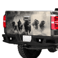thumbnail image 3 of Lotusprinthandmade Running Bisons Tailgate Wrap 2 Sizes (24"x58"), Wildlife-themed Tailgate Graphic, 3 of 5