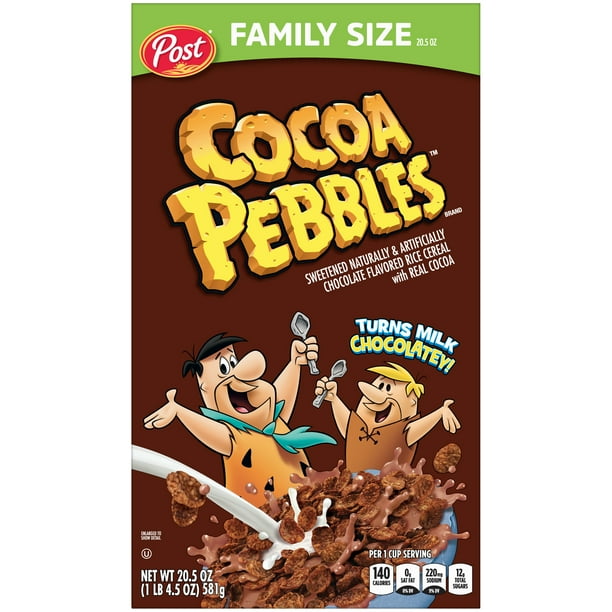 Post Cocoa PEBBLES Cereal, Gluten Free, Cocoa Flavored Crispy Rice ...