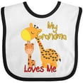 thumbnail image 3 of Inktastic My Grandma Loves Me Giraffe Boys or Girls Baby Bib, 3 of 4
