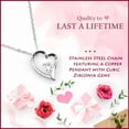 thumbnail image 6 of Mother Necklace Love Heart Pendant Necklace Jewelry Mothers Day Birthday Christmas Gift, Mom Birthday Valentines Gifts, Girlfriend Necklaces, Daughter Heart Jewel, Anniversary for Her, 6 of 7