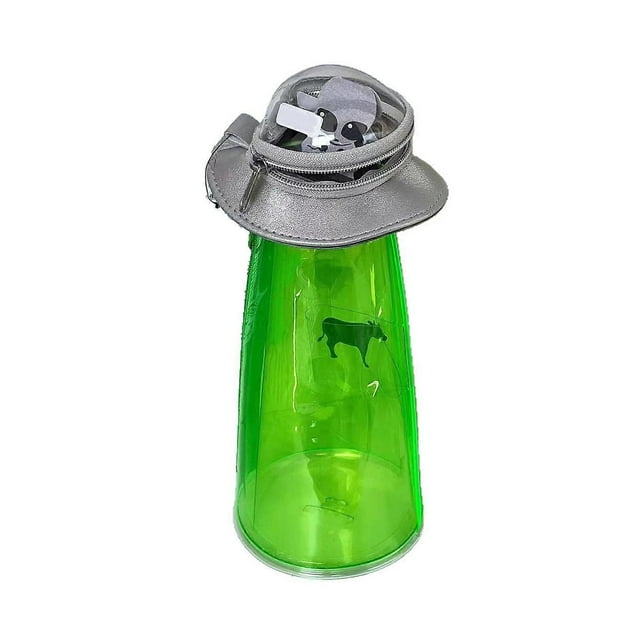 Creative Alien Spaceship Pencil Case Transparent Plastic Pencil Storage Bag For School Office Supplies Organization
