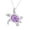 Purple, variant on Sea Turtle Pendant Necklace, Cute, Lovely, Adjustable, Silver Plated Link Chain Animal Jewelry for Women Men