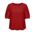 thumbnail image 6 of HongQid Women's Blouse Puff Short Sleeve Tops Crinkle Woven Round Neck Lightweight Shirt Loose Summer Casual Trendy Clothes, 6 of 7