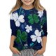 thumbnail image 2 of Blusas y camisas de manga larga y cuello redondo para niños, tallas medianas y grandes, informales, con estampado de San Patricio, mangas a ochos y cuello redondo, camisetas para niños., 2 of 5