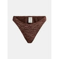thumbnail image 5 of No Boundaries Warm Chocolate Cheeky High Leg Bikini Swim Bottoms, Women's, 5 of 5