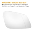 thumbnail image 3 of Unique Bargains 1 Pcs Reemplazo de vidrio del espejo retrovisor derecho calefaccionado blanco con ajuste trasero para BMW F20 F22 F30, 3 of 6