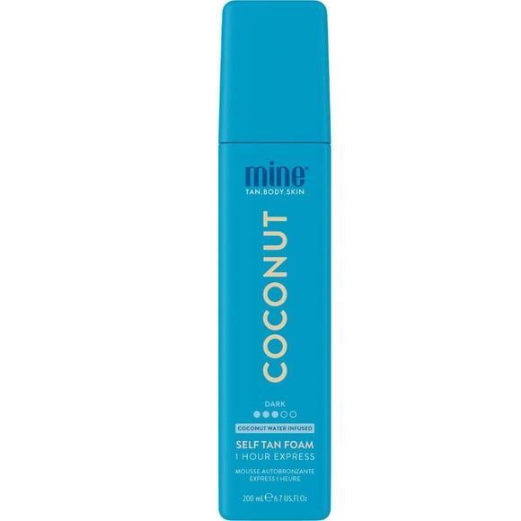 Espuma autobronceadora Minetan, agua de coco, 200 ml, para piel oscura