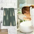 thumbnail image 7 of Yayeee 2 Pack Hand Towels for Bathroom 100% Cotton 16" x 28" Soft Absorbent Kitchen Towel, Beige Christmas Trees, 7 of 7