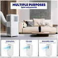thumbnail image 3 of GOGRANT 8000BTU Portable Air Conditioner with Remote Control, 3-in-1 AC Unit, Dehumidifier, Fan, for Room up to 350 Sq.Ft, 2 Speeds, 24H Timer Function, White, 3 of 8